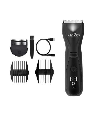 Body Trimmer and Men's Sensitive Area Razor from SilkSens with Charge Ratio Display and Luminous for Comfortable Use for Body Cleaning Waterproof