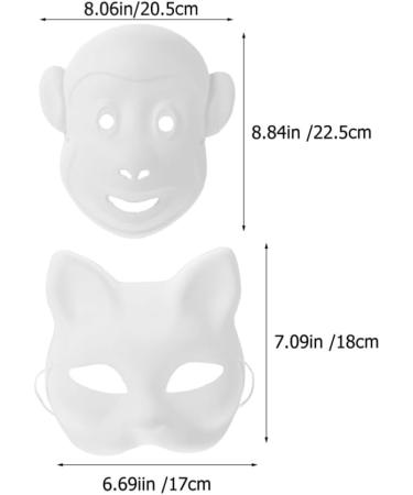 Imikeya White Hand-Painted Masquerade Masks - Perfect for Decorating & Crafting | Empty Carnival Cat Masks - Buy Online on GoSupps.com