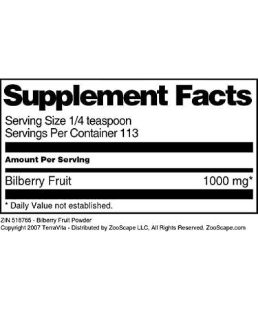 Bilberry Fruit Powder (4 oz ZIN: 518765) - 3 Pack - Buy Online on GoSupps.com