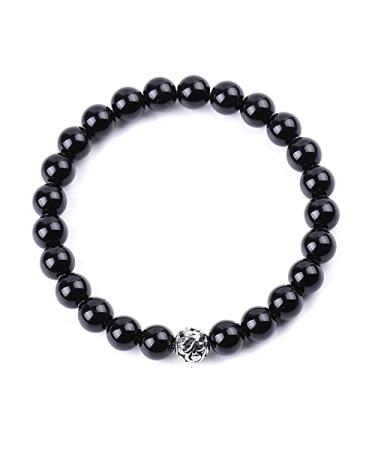 Raindrop Volcanic Stone Couple Handwasher Ball Map Stone Energy Stone Black Magnet Bracelet (Color : 11)