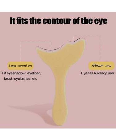 SHANPIN Winged Eyeline Silicone Tool - Easy Eyeline Applicator & Mascara Brush for Beginners (2pcs Yellow) | Buy Now for International Shipping - Buy Online on GoSupps.com