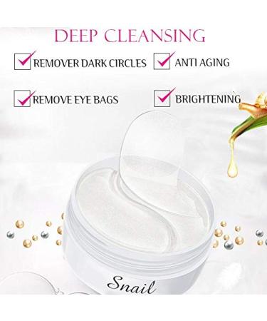 60 Pcs Snail Collagen Eye Patches Deep Moisture Dark Circle & Swelling Reducer | Calming Eye Flaps for Radiant Skin - Buy Online on GoSupps.com