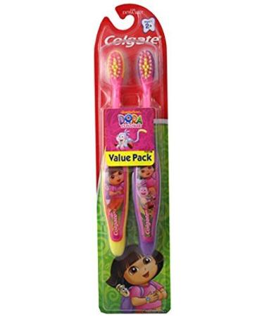 Colgate Kids Twin Pack Toothbrush Dora The Explorer