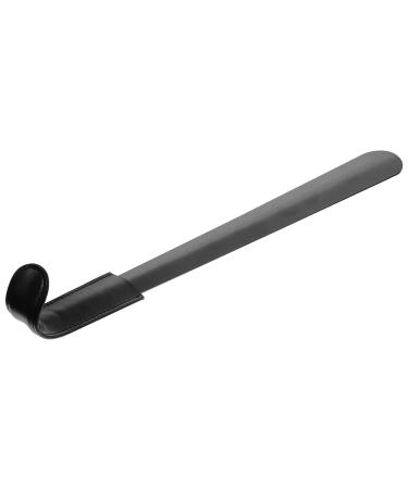 DOITOOL 2pcs Long Stainless Steel Shoehorn Set - Household and Travel Shoe Assist Tool for Men, Women, Kids - Pregnancy Helper, Black Handle - 41.3x4.3cm - Buy Online on GoSupps.com