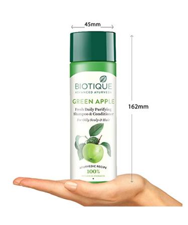 Biotique Bio Green Apple Purifying Shampoo & Conditioner for Oily Scalp | 190 ml - Shop Internationally - Buy Online on GoSupps.com