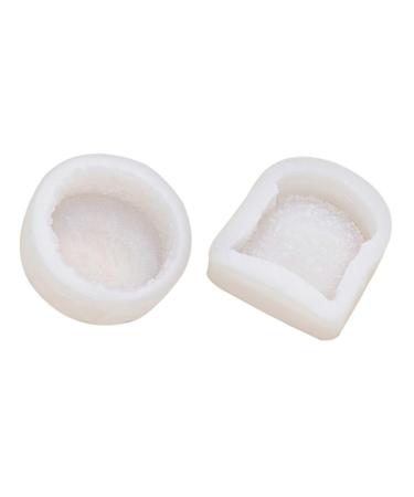 OUNONA 2pcs Cake Mold Mini Ice Cream Muffin Baking Creative Cake Making Molds Mini Silicone Molds Silicone Candy Mold Aroma Candy Molds Cookie Stencils White Cake Pie Silica Gel Egg Tart White 9X8X2.6CM
