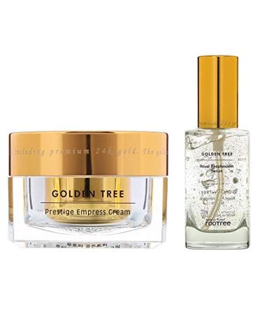 Rootree Golden Tree Set Prestige Empress Cream & Royal Resplendent Serum 1.76 oz (50 g) & 1.69 oz (50 ml)