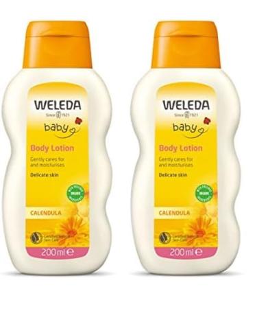Weleda Baby Calendula Comforting Body Lotion Plant Rich Moisturizer with Calendula Chamomile Sweet Almond and Sesame Oils 6.8 Fl Oz (Pack of 2) 6.6 Fl Oz (Pack of 2)