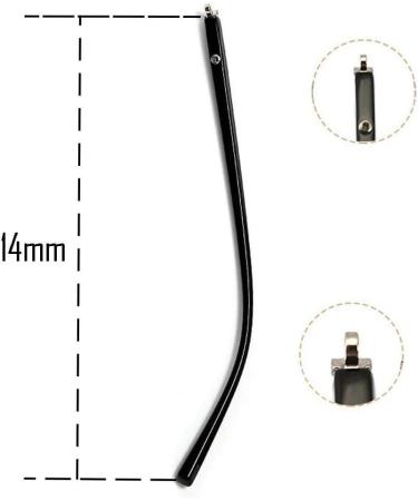 Replacement Temple Arm Frame for Eyeglasses - Black Matte End Caps & Accessories | Durable Repair Parts - Buy Online on GoSupps.com