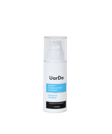 Uardo Quench Hyaluronic Acid Lip Serum 1 Fl Oz / 30 ml - usn108 | Moisturizes Lips | For Dry/Chapped Lips | Hydrating | Adds Plump | For Women and Men
