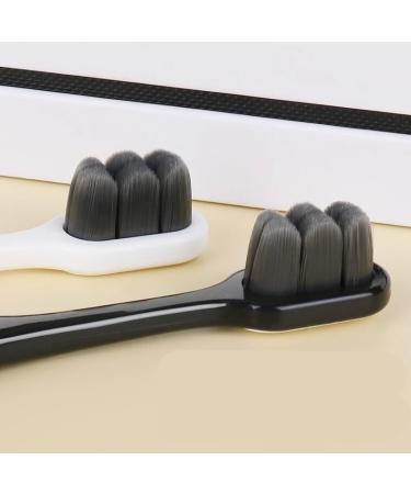 Soft Bristle Toothbrushes for Sensitive Gums - 2 Pack (Black/White) | Gentle Cleaning with Small Brush Head - Buy Online on GoSupps.com