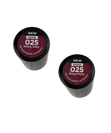 REVLON Super Lustrous Glass Shine Lipstick - Pack of 2 Glassy Ruby 025 | International Shipping Available - Buy Online on GoSupps.com