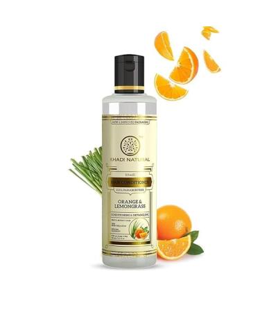 Orange & Lemongrass Herbal Hair Conditioner|Herbal Hair Conditioner For Frizzy Hair|Conditioner For Repairing Damage Hair|Paraben & Sls Free|Suitable For All Hair Types - 210 Millilitre