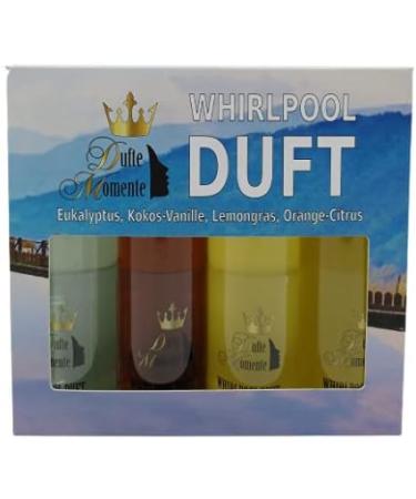 Breathe of Moments Whirlpo Bolts Set - 4 x 250ml Eucalyptus Coconut Vanilla Lemongrass Orange-Citrus | Exclusive Gift Packaging for International Shipping - Buy Online on GoSupps.com