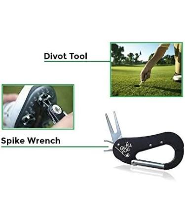 All in One Golfer's Tool: Divot Fixer, Magnetic Ball Marker, Spike Wrench, Pocket Knife & Keyring Holder - Buy Online on GoSupps.com
