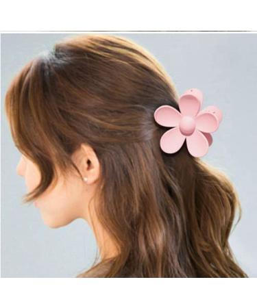 Cute Flower Claw Clip Hair Clip for Women - Non-slip Matte Large Claw Clip for Thick & Thin Hair - Pink Hair Clip - Buy Online on GoSupps.com