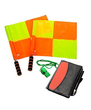 MANZONI Referee Kit Checkered Flags Wallet Notebook with Red Yellow Card and