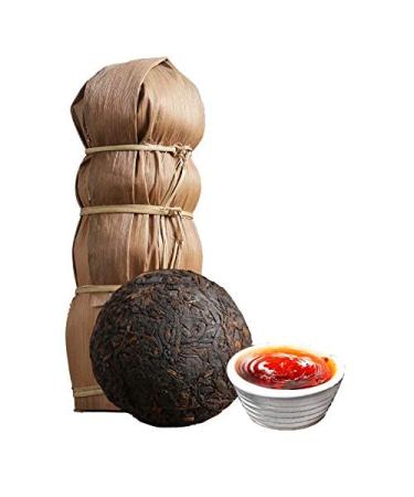 500g (100g*5 cakes) Pu'er cooked tea Pu'er tea (17.6oz.) Bamboo shoots leaf bag Pu'er cooked tea Menghai ancient tree Pu'erTuocha