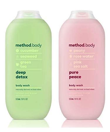 Method Body Wash Set - Deep Detox & Pure Peace - 2-Pack (18 fl oz 532 ml each) - Buy Online on GoSupps.com