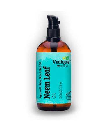 VEDIQUE Remedies Neem Leaf Oil | 500ml (16.9 fl oz) | Ayurvedic Multi-Purpose Skin Oil | Deeply Healing and Detoxifying | All Natural