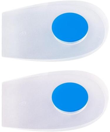 Liner Heel Cushion Pads - Silicone Shock Absorption Orthotic Inserts for Men | Breathable Achilles Treatment & Pain Relief | Clear Blue Size Small - Buy Online on GoSupps.com