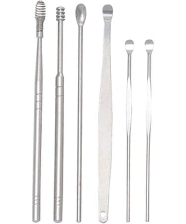 6Pcs Stainless Steel Spiral Ear Wax Pickers Earpick Remover Curette Set - Ear Cleaning Tools (Color A) - Buy Online on GoSupps.com