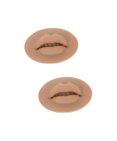 Housoutil 2pcs Beauty Silicone Exercises 5d Practice Tools Eyebrow Trimming 7.7x5cmx2pcs Coffeex2pcs