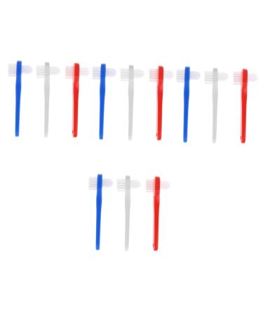 minkissy Manual Toothbrush 12 Pcs Toothbrush Denture Cleaner Oral Cleaner Plastic Household Small Holiday Cleaning Accessories