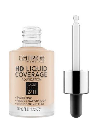 Catrice HD Liquid Coverage Foundation 010 Light Beige - Vegan & Cruelty-Free - Buy Online on GoSupps.com