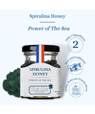 Spirulina Honey by Les Abeilles de Malescot - 4.4 oz | Natural Immune Support & Nutrient Rich - Buy Online on GoSupps.com