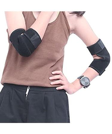 Kids Adjustable Elbow Support Brace - Compression Arm Wrap for Pain Relief & Injury Rehab | Non-Slip Elbow Protector Sleeve - Black - Buy Online on GoSupps.com