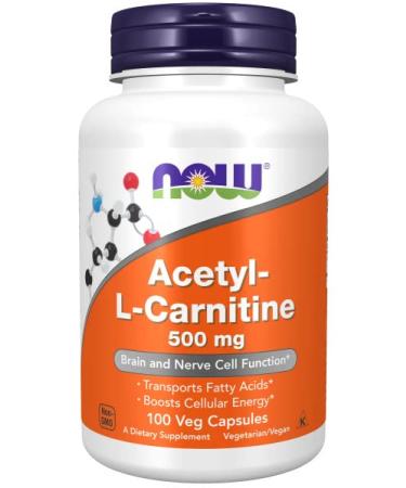 Now Foods Acetyl-L-Carnitine 500 mg 100 Veg Capsules
