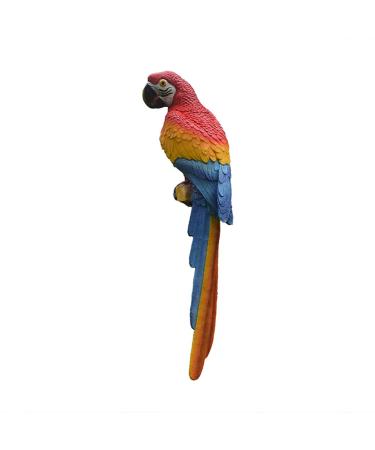 Garden Outdoor Decorative Resin Craft Simulation Parrot Decoration Ornaments Outdoor Garden Parrot Pendant Bird Animal Sculpture Decor Ornament
