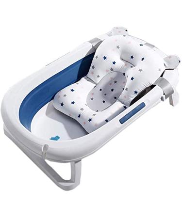 Baby Non-Slip Bath Pad Bath Support Seat Shower Mat for Bathtub Newborn Floating Bathing Tub Seat Infant Bathing Support Cushion Net Adjustable Sling Bath Pillow Bathtub Shower Pad for Bathtub White