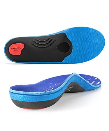 TOPSOLE (220+lbs) Standing All Day Heavy Duty Support Pain Relief Orthotics  Plantar Fasciitis High Arch Support Insoles for Men Women Metatarsalgia Flat Feet Feet Pain Men's 6-6.5 / Women's 8-8.5 To227-blue