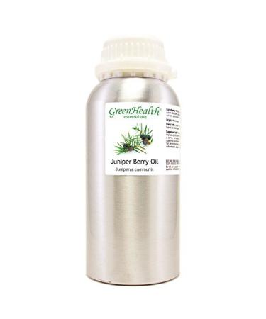Juniper Berry Essential Oil 16 fl oz (473 ml) Aluminum Bottle w/Plug Cap 100% Pure Essential Oil GreenHealth