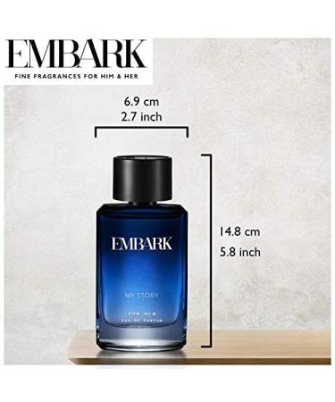 EM'BARK My Story Perfume for Men | Premium Eau de Parfum | Aquatic and Citrus Fragrance | 100ml (3.4 Fl Oz) - Buy Online on GoSupps.com
