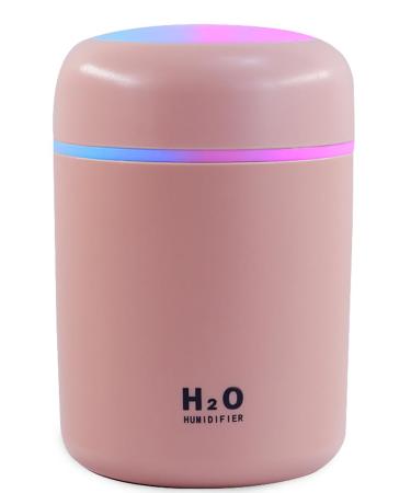 Mini Air Humidifier Essential Oil Diffuser Aromatherapy Home Aroma with Colorful Cycling Light 2 Mist Modes and Auto Shut-Off Anion Air Diffuser for Bedroom Kitchen Office Pink