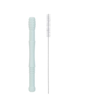 Nopperz toothing aid with bite ring bite tube baby single pack - relief and color joy for happy babies on the way to the first teeth BPA -free made of silicone gray