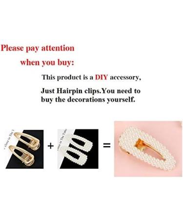30 PC Flat Hair Barrette Blank Hair Clips DIY Hair Pin For Resin Molds - DIY Crafts Add Bows & Beads Jewelry Making Metal Alligator Clip for Hair Care Styling Tools Women Styling (GOLD CLIPS) - Buy Online on GoSupps.com