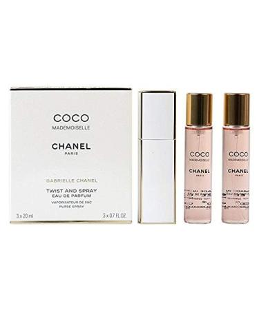 Chanel Coco Mademoiselle Twist & Spray Eau De Parfum - Coco Mademoiselle - 3x20ml/0.7oz 2.1 Oz Floral Orange Rose Vanilla 2.1 Ounce (Pack of 1) - Buy Online on GoSupps.com