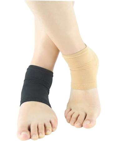 PLAFOPE Gel Heel Socks Dry Feet Socks Black Heel Cracked Heel Socks Heel Moisturizing Sock Open Toe Black Sock Spa Socks Heel Sleeves Moisturizing Socks Heel Protector Foot Socks Damping - Buy Online on GoSupps.com