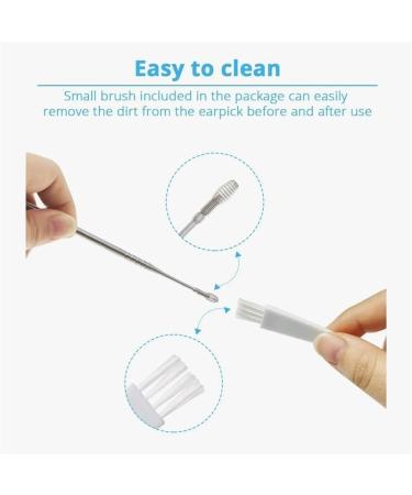 Portable Ear Cleaner Stainless Steel Ear Spoon Set Stainless Steel Ear Wax Remover Reusable Stainless Steel Ear Wax Remover Set Ear Wax Easily Removed Ideal for Personal and Home Use Silver - Buy Online on GoSupps.com