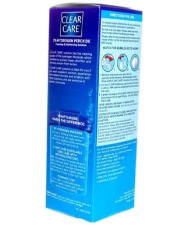 Clear Care 12 oz Cleaning and Disinfecting Solution - Fast-acting Formula - Buy Online on GoSupps.com