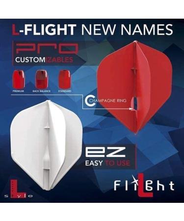 LSTYLE Dart Flights - L1 PRO/KAMI/EZ Standard Shape (Ez White) for Soft Tip and Steel Tip Darts - Buy Online on GoSupps.com