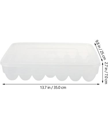 Healvian 34 Storage Cover Capacity Large Grids Dispenser Plastic Tray Transparent Eggs Refrigerator re-usable - Buy Online on GoSupps.com
