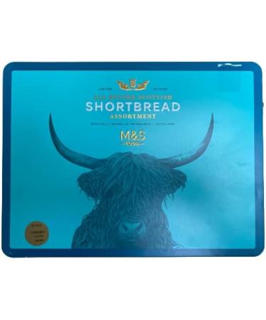 Marks and Spencer All Butter Scottish Shortbread Assortment 650g | Baked in Edinburgh OX Design Tin in Premier Life Store Box - Buy Online on GoSupps.com