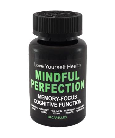 Love Yourself Health Mindful Perfection Premium Nootropic Brain Supplement 90Count 45 Day Supply for Improved Cognitive Function Focus Memory & Energy