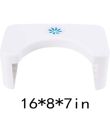 Folding Squatting Toilet Stool - White | Splicable Bathroom Potty Step Stool - Buy Online on GoSupps.com