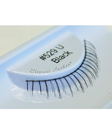 Elegant Lashes #529 Black False Under Lashes Pro Dozen Pack - 12 Pairs | Extra-Short 100% Human Hair Bottom Lashes - Buy Online on GoSupps.com